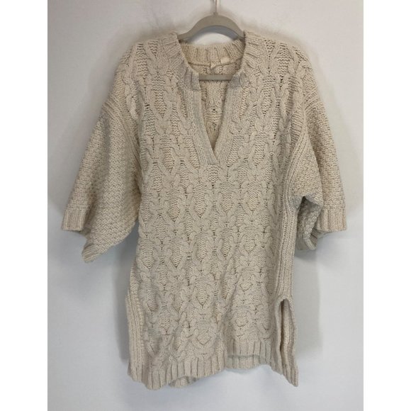Anthropologie Sweaters - Moth anthropologie cream oversized knit sweater xs/s
